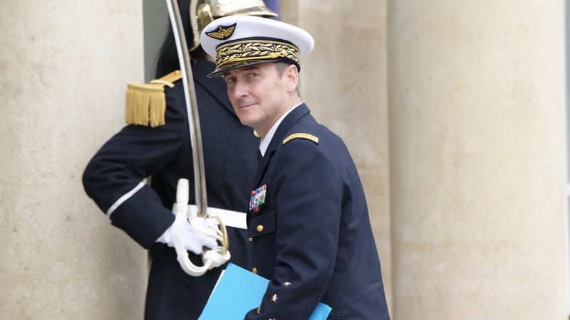 General Fabien Mandon arriving for a meeting with President Emmanuel Macron earlier this week