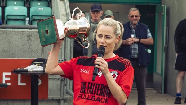 Emma Mulhern after captaining Holloway Gaels to victory in the London intermediate championship final at McGovern Park in Ruislip.