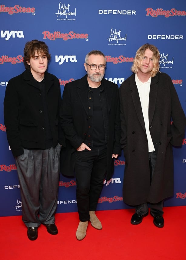 LONDON, ENGLAND - NOVEMBER 20: Otis Pavlovic, Noel Hogan and Royel Maddell of Royel Otis attend the Rolling Stone UK Awards 2025 at The Roundhouse on November 20, 2025 in London, England. (Photo by Ben Montgomery/Getty Images)