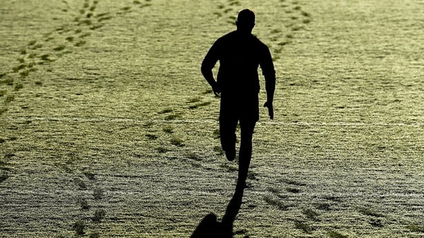 7 January 2024; Cathal McShane of Tyrone warms-up before the Bank of Ireland Dr McKenna Cup Group A match between Tyrone and Donegal at O'Neills Healy Park in Omagh, Tyrone. Photo by Ramsey Cardy/Sportsfile