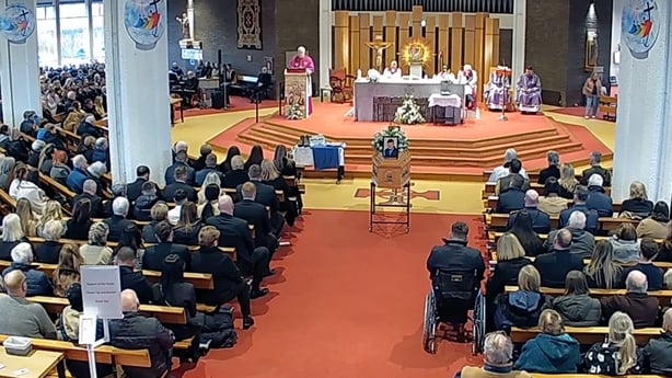 A view of the funeral mass of Dylan Commins in Dundalk