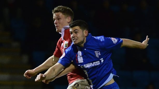 during the Johnstone's Paint Southern Area Final, first leg match between Gillingham and Bristol City at Priestfield Stadium on January 6, 2015 in Gillingham, United Kingdom.