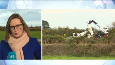 Maggie Doyle reports from site of plane crash in Co Waterford