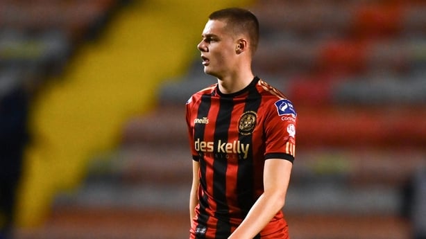 Evan Ferguson of Bohemians during the SSE Airtricity League Premier Division match between Bohemians and Finn Harps at Dalymount Park in Dublin. 