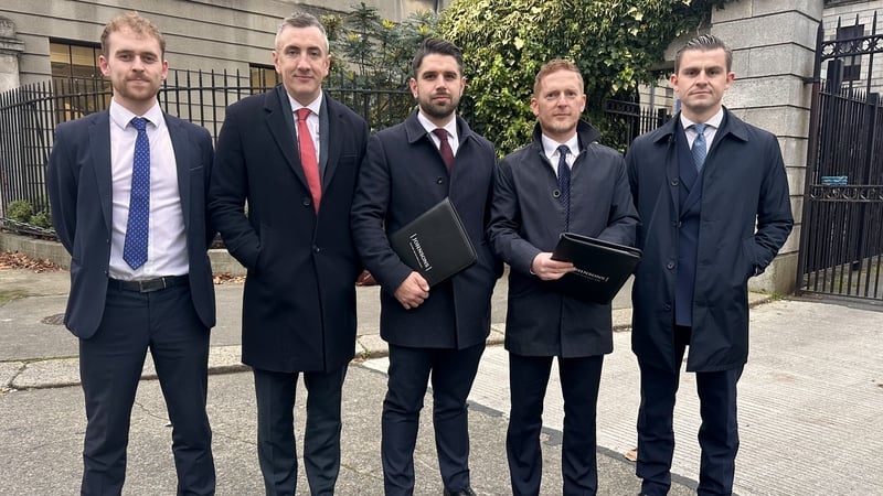 (L-R) Hugh O'Hare, of Johnsons Solicitors, Gavin Booth, Darragh Carney (Johnsons Solicitors), Karl Rooney (Johnsons Solicitors) and Darragh Mackin