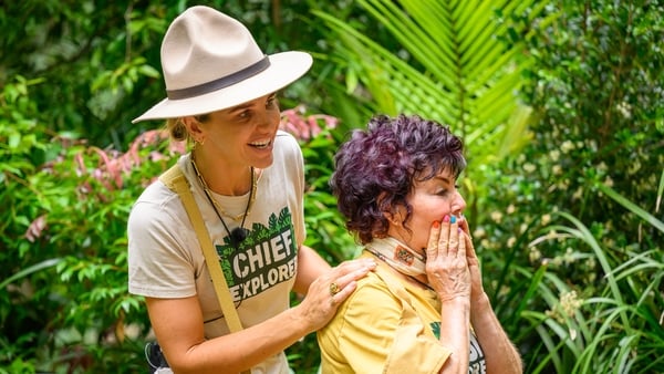 Vogue Williams and Ruby Wax share a laugh on I'm a Celebrity...