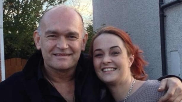 Sarah McNally pictured with her father