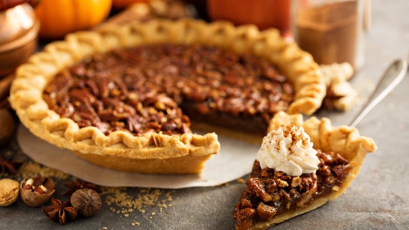 Pumpkin pie is a traditional Thanksgiving dessert