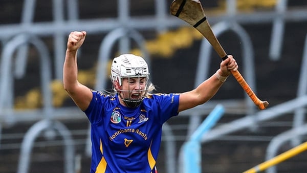 St. Finbarrs Kate Wall celebrates scoring a goal