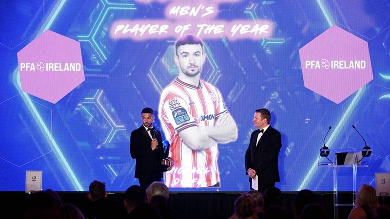 Michael Duffy picks up his award