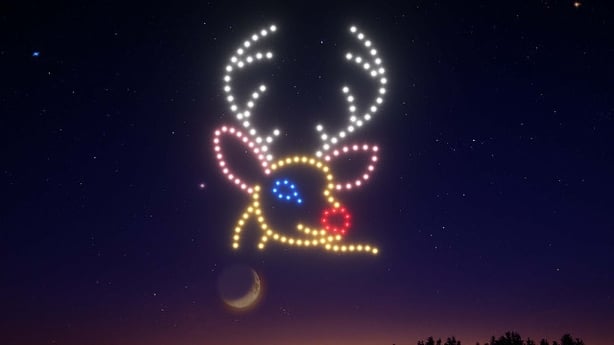 A festive drone show