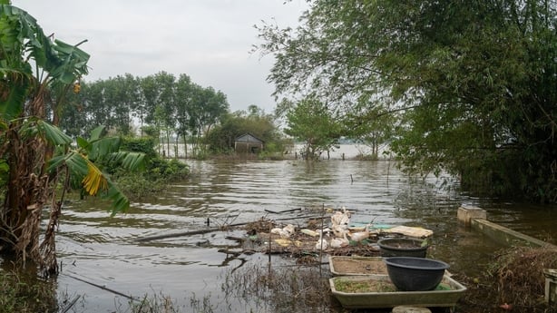 HUE PROVINCE, VIETNAM - NOVEMBER 22: A view of the flooded areas as the city of Hue slowly returns to normal, with some locations still cut off, in Hue Province, Vietnam, on November 22, 2025. Floods unlike anything Vietnam has seen in decades have left 68 people dead or missing and caused an estima