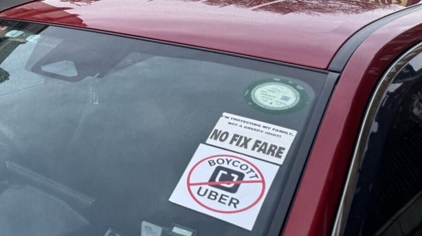 Uber taxi - pic - Barry Gallagher - RTE