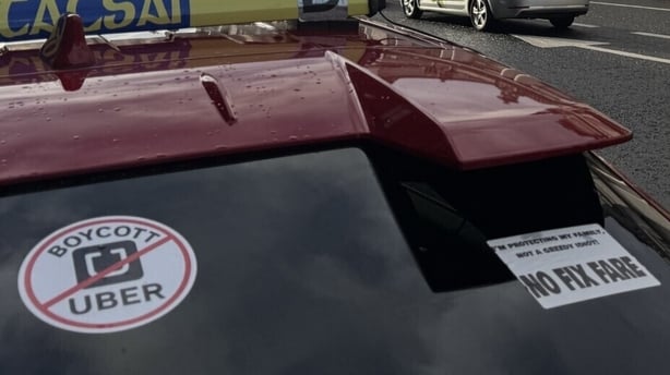 Uber taxi - pic - Barry Gallagher - RTE