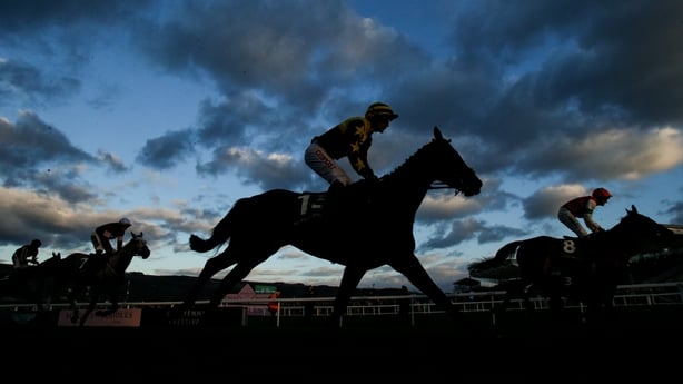 12 March 2025; Sortudo, with Danny Mullins up, jumps the last during The Weatherbys Champion Bumper on day two of the Cheltenham Racing Festival at Prestbury Park in Cheltenham, England. Photo by Harry Murphy/Sportsfile