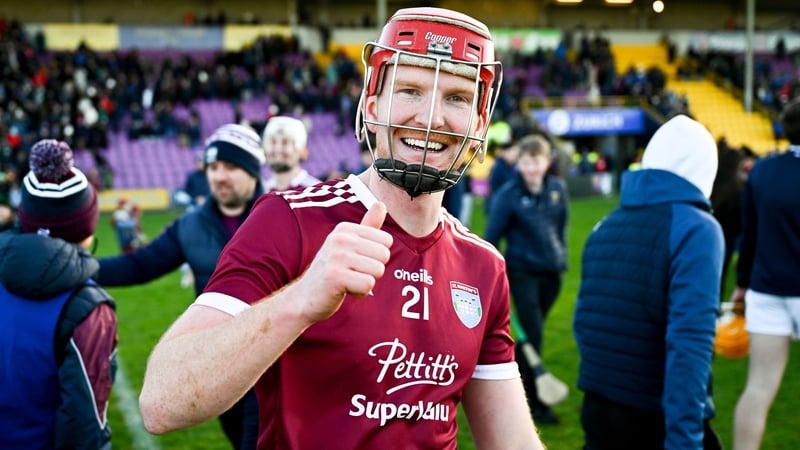 St Martin's Ben Stafford toasts his team's win against Naas at Chadwicks Wexford Park