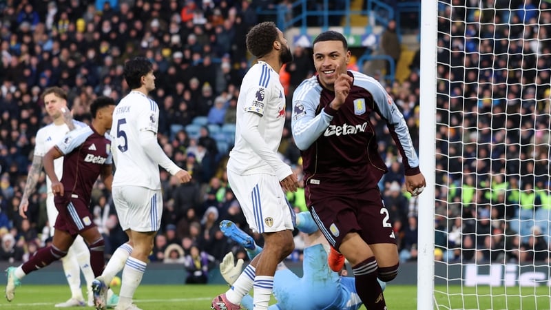 Morgan Rogers scored twice as Aston Villa came from behind at Elland Road