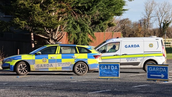 Photo shows gardaí at the scene of a Fatal Road Traffic Collision in Gormanstown