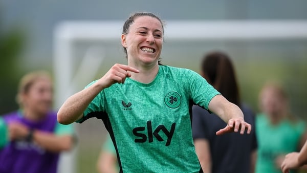 25 June 2025; Lucy Quinn during a Republic of Ireland women training session at North Area Athletic Complex in Arvada, Colorado, USA. Photo by Stephen McCarthy/Sportsfile