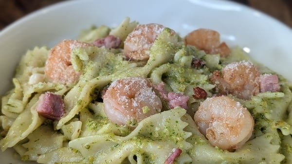 Pasta with prawns