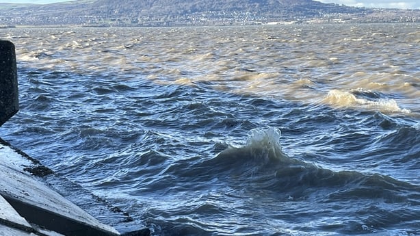 Mouth of combined sewer overflow at edge of Belfast Lough