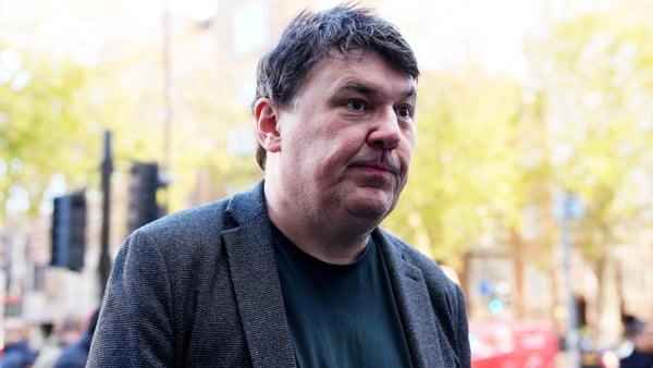Father Ted co-creator Graham Linehan arrives at Westminster Magistrates' Court,