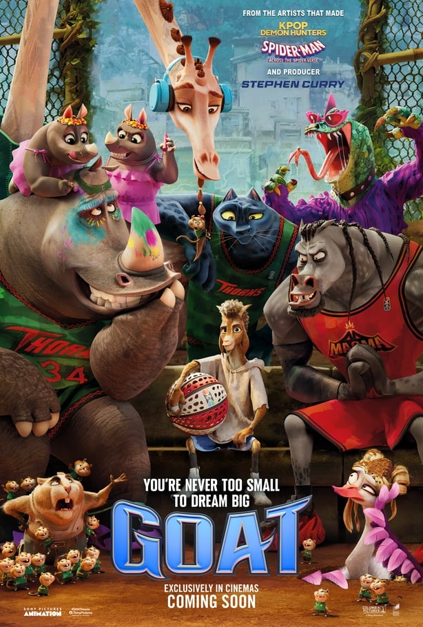 Poster featuring the characters from the animated film GOAT