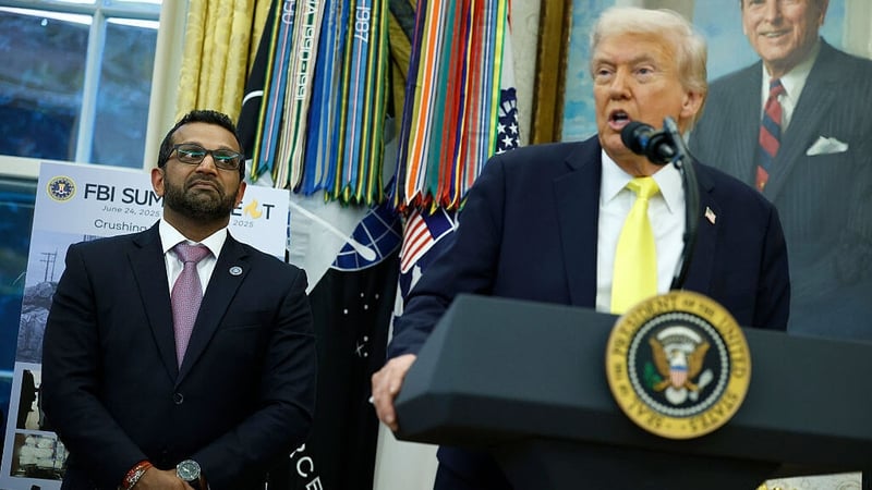 US President Donald Trump, speaking after a meeting with the FBI Director Kash Patel, said the report was 'totally false' (file image)