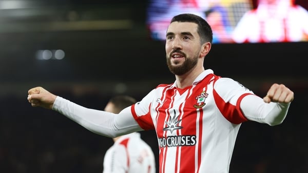 SOUTHAMPTON, ENGLAND - NOVEMBER 25: Finn Azaz of Southampton celebrates after scoring to put his team 2-0 up during the Sky Bet Championship match between Southampton and Leicester City at St Mary's Stadium on November 25, 2025 in Southampton, England. (P