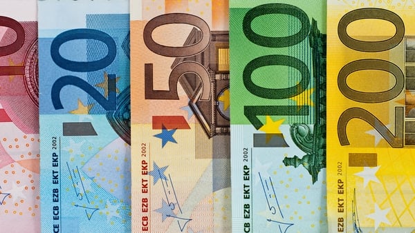 A vibrant image of euro bank notes