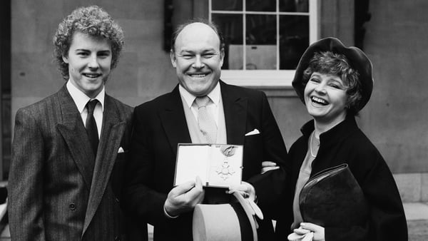 Samuel West, Timothy West and Prunella Scales pictured in 1984
