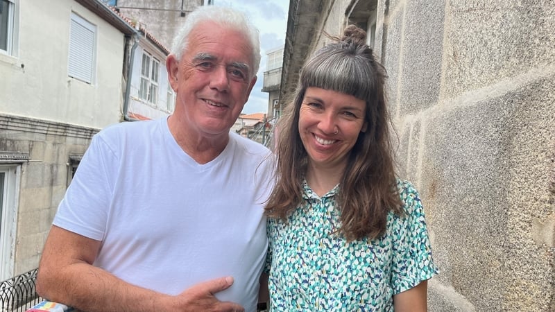 Theo Dorgan and musician Su Garrido Pombo in Galicia