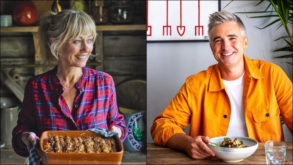 A collage of Clodagh McKenna and Donal Skehan