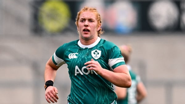 Niamh O'Dowd of Ireland during the Women's Rugby World Cup warm-up match between Ireland and Canada at Affidea Stadium in Belfast.