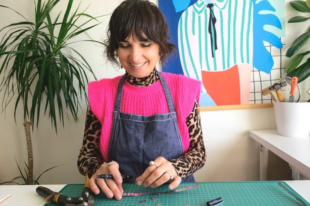 Jewellery designer Daki Zdravka Rezic in her studio 