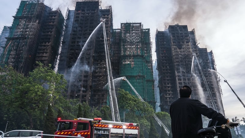 Authorities said they had brought the fire in four blocks under control