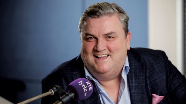 Simon Delaney in the radio studio