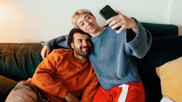 couple taking a selfie