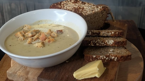 soup and brown bread