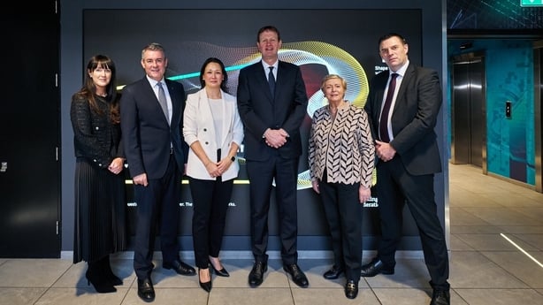 Jim O'Callaghan and others pose for a picture