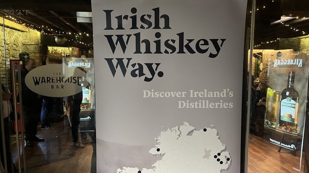 A sign reads Irish Whiskey Way
