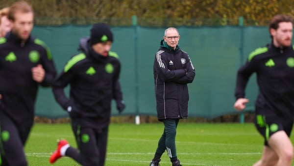 Celtic interim manager Martin O'Neil during a training session at the Lennoxtown training centre