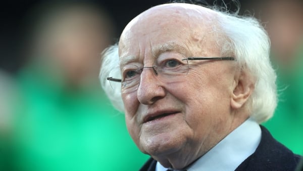 A portrait of Michael D Higgins