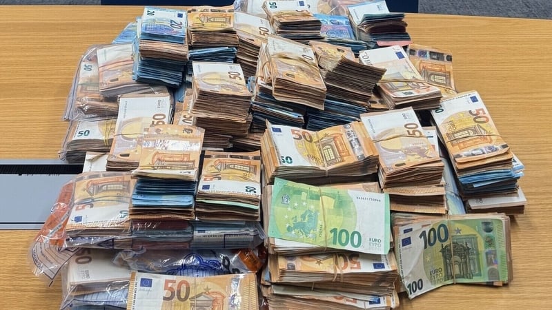 Gardaí seized the cash alongside a number of digital devices