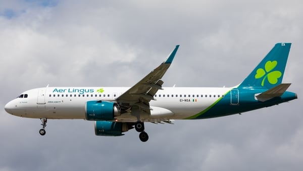 An Aer Lingus Airbus A320 at London Heathrow Airport