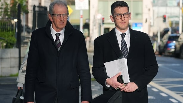 Sean Burke and Isaac Burke leave the High Court in Dublin
