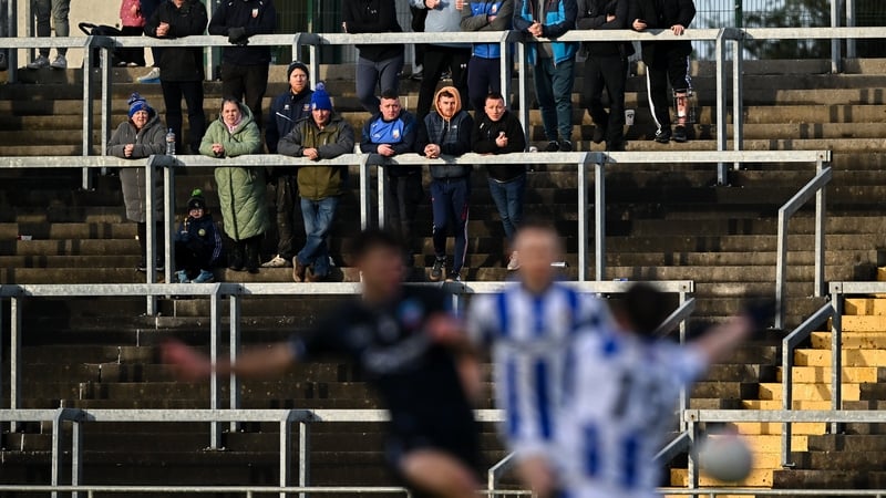 Supporters watch on at Glenisk O'Connor Park in Tullamore in the Leinster club football semi-final between Tullamore and Ballyboden St Enda's