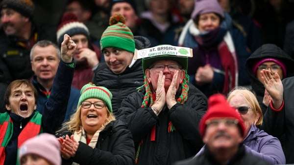 St Brigid's supporters cheer on their team to Connacht glory at King & Moffatt Dr Hyde Park