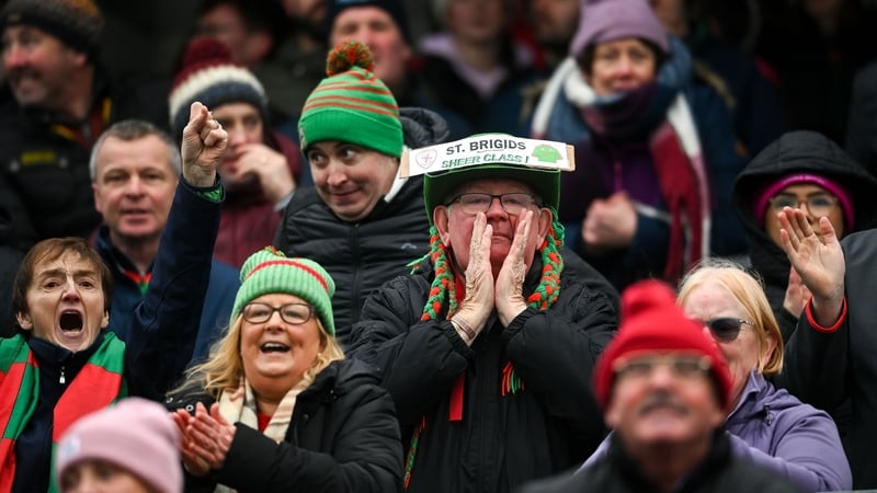 St Brigid's supporters cheer on their team to Connacht glory at King & Moffatt Dr Hyde Park