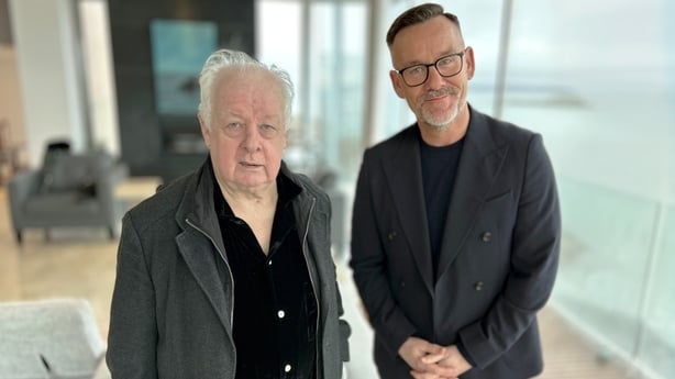 Jim Sheridan welcomes Brendan Courtney to his home